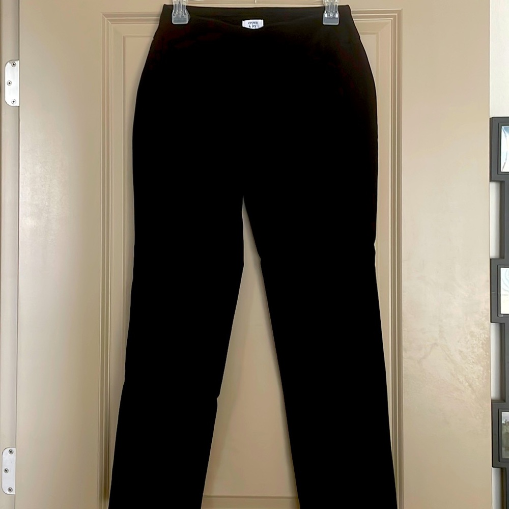 Crown & Ivy women’s black dress pants, Ashley fit, size 2